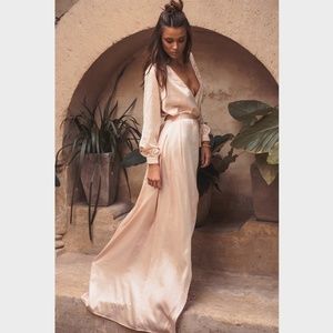 Sabo Skirt - Silky Opulent Wrap Dress | US 4